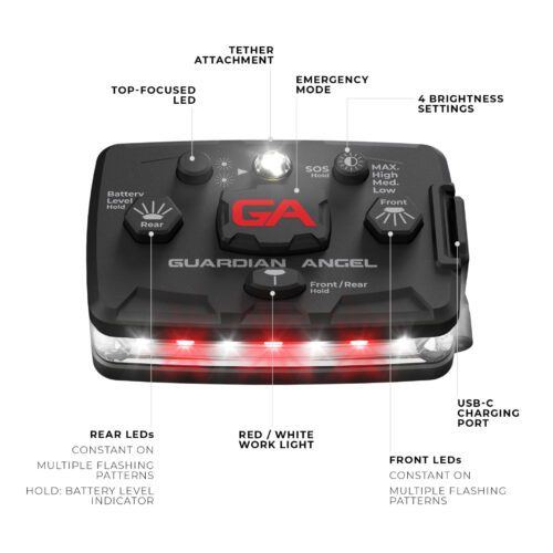 Guardian Angel Elite Series White-White Wearable Safety Light - Product Details