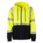 Flamesafe Workwear Flame Resistant Hi-Viz Hoodie Front Zip Cat 2