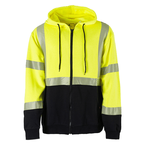 Flamesafe Workwear Flame Resistant Hi-Viz Hoodie Front Zip Cat 2