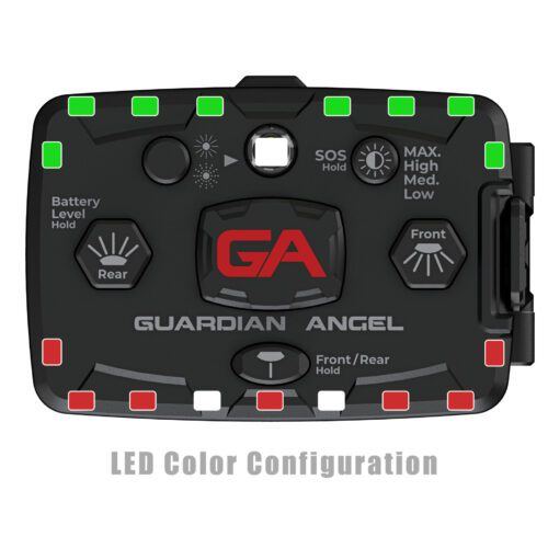 Guardian Angel Elite Series Red-Green Wearable Safety Light - LED Color Configuration