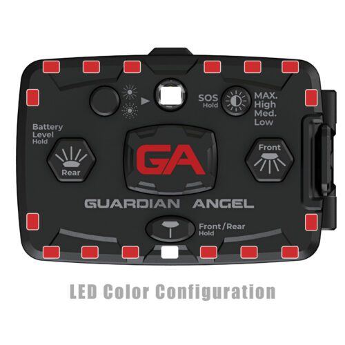 Guardian Angel Elite Series Red-Red Wearable Safety Light - LED Color Configuration