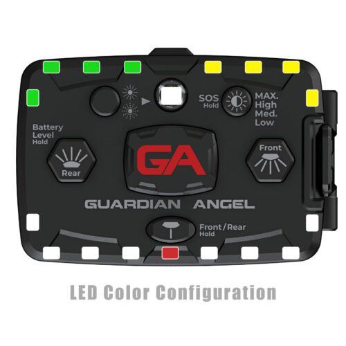 Guardian Angel Elite Series White-Green Yellow Wearable Safety Light - LED Color Configuration