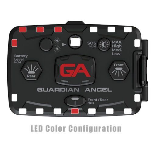 Guardian Angel Elite Series White White-Red Wearable Safety Light - LED Color Configuration