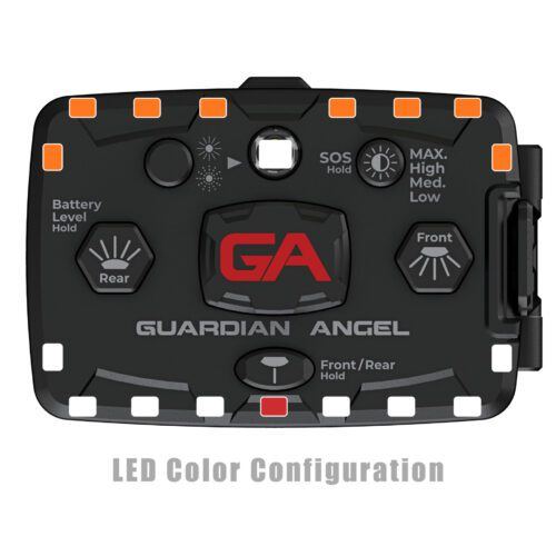 Guardian Angel Elite Series White-Orange Wearable Safety Light - LED Color Configuration