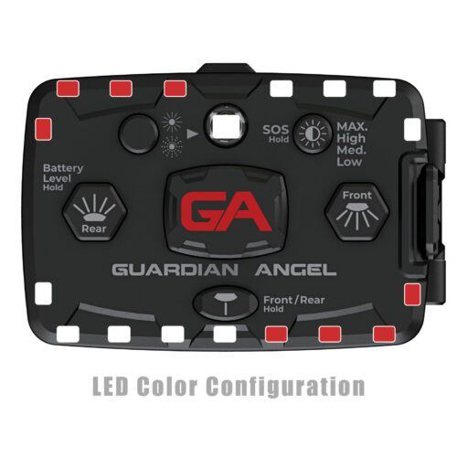 Guardian Angel Elite Series White-Red White-Red Wearable Safety Light - LED Color Configuration