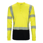 Flamesafe Workwear Flame Resistant Hi-Viz Henley 2 Tone Class 3