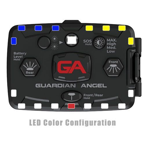 Guardian Angel Elite Series White-Blue/Yellow Wearable Safety Light - LED Color Configuration