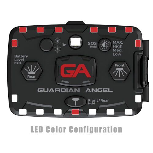 Guardian Angel Elite Series White-Red Wearable Safety Light - LED Color Configuration