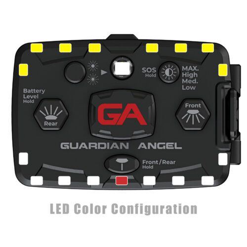 Guardian Angel Elite Series White-Yellow Wearable Safety Light - LED Color Configuration