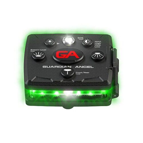 Guardian Angel Micro Series Green-Green Wearable Safety Light - Front