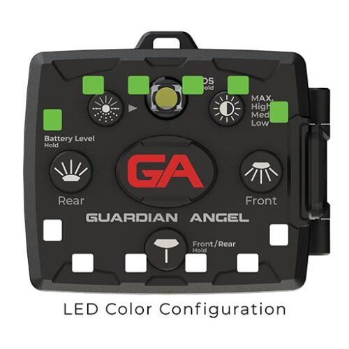 Guardian Angel Micro Series White-Green Wearable Safety Light - LED Color Configuration
