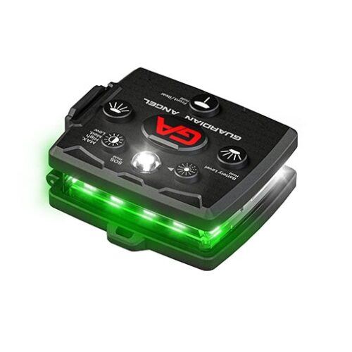 Guardian Angel Micro Series White-Green Wearable Safety Light - Back