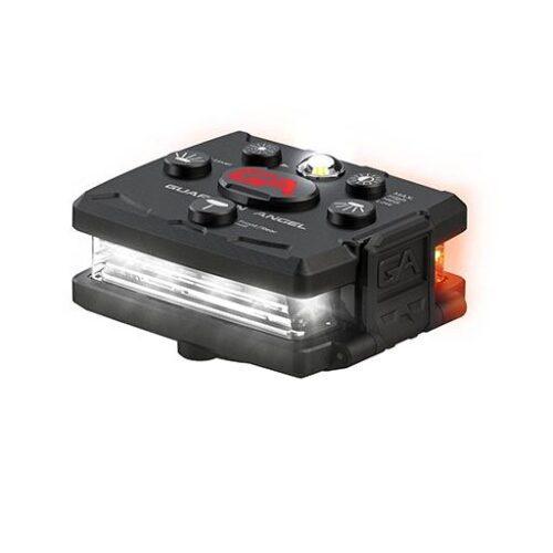 Guardian Angel Micro Series White-Orange Wearable Safety Light - Right