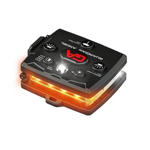 Guardian Angel Micro Series White-Orange Wearable Safety Light - Back