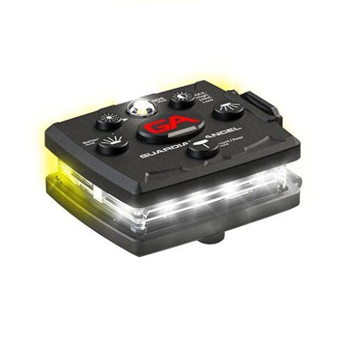 Guardian Angel Micro Series White-Yellow Wearable Safety Light - Left